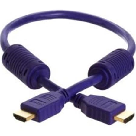 Cmple 994-N 28AWG HDMI Cable With Ferrite Cores - Purple - 1.5FT